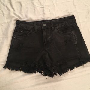High rise black shorts